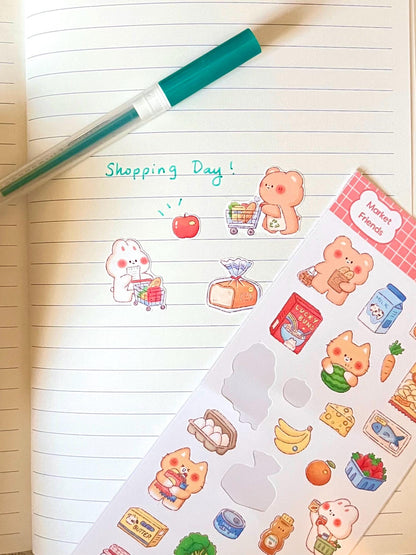 Supermarket Friends Sticker Sheet