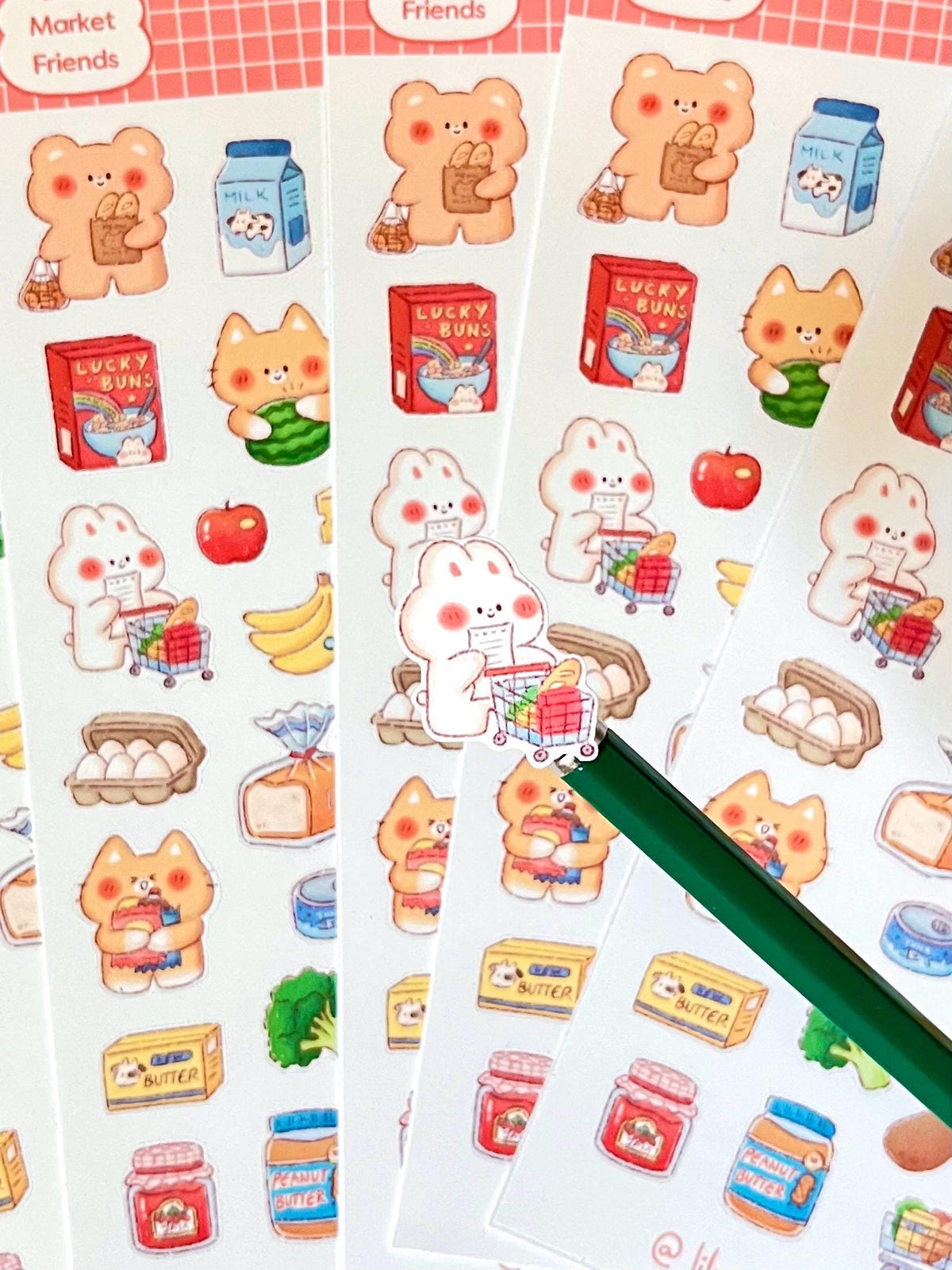 Supermarket Friends Sticker Sheet