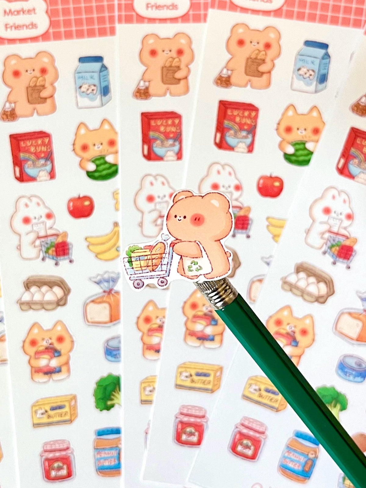 Supermarket Friends Sticker Sheet