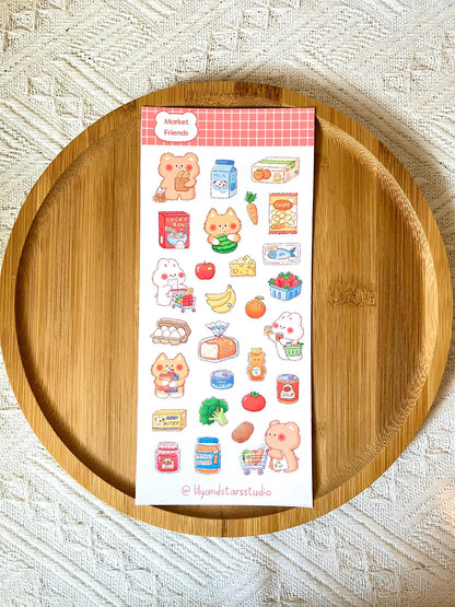 Supermarket Friends Sticker Sheet
