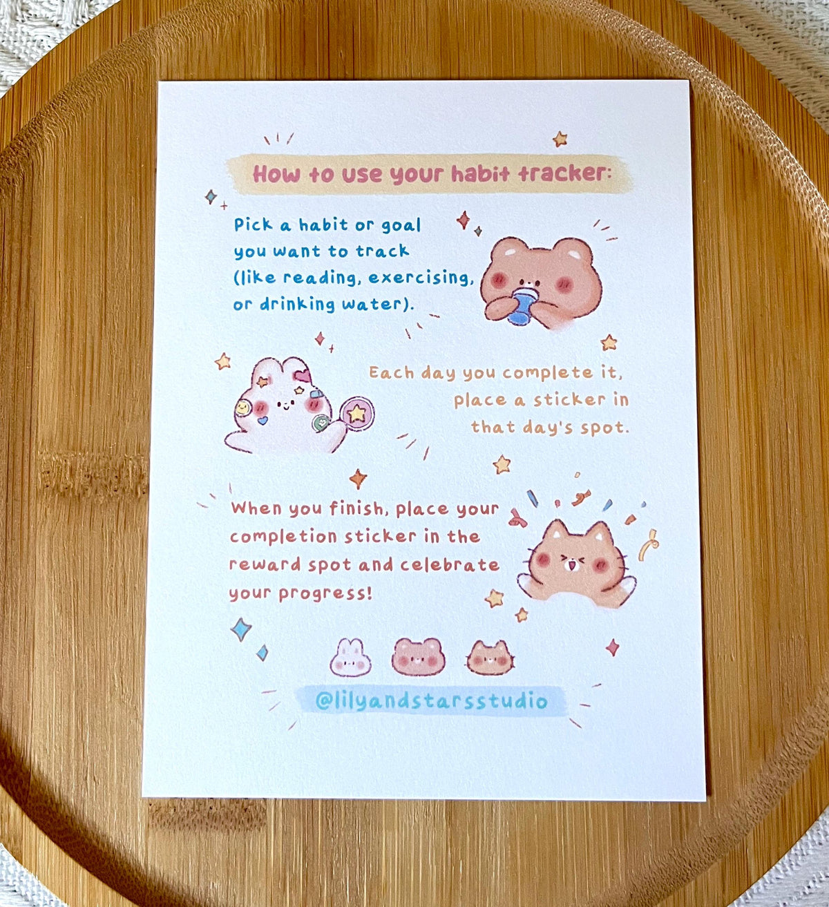 Apple Tree Habit Tracker • 30 Day Monthly Goal Challenge with Stickers (4x5.25 in)
