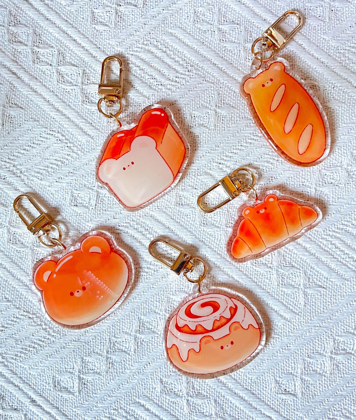 Bear Bread Acrylic Keychain