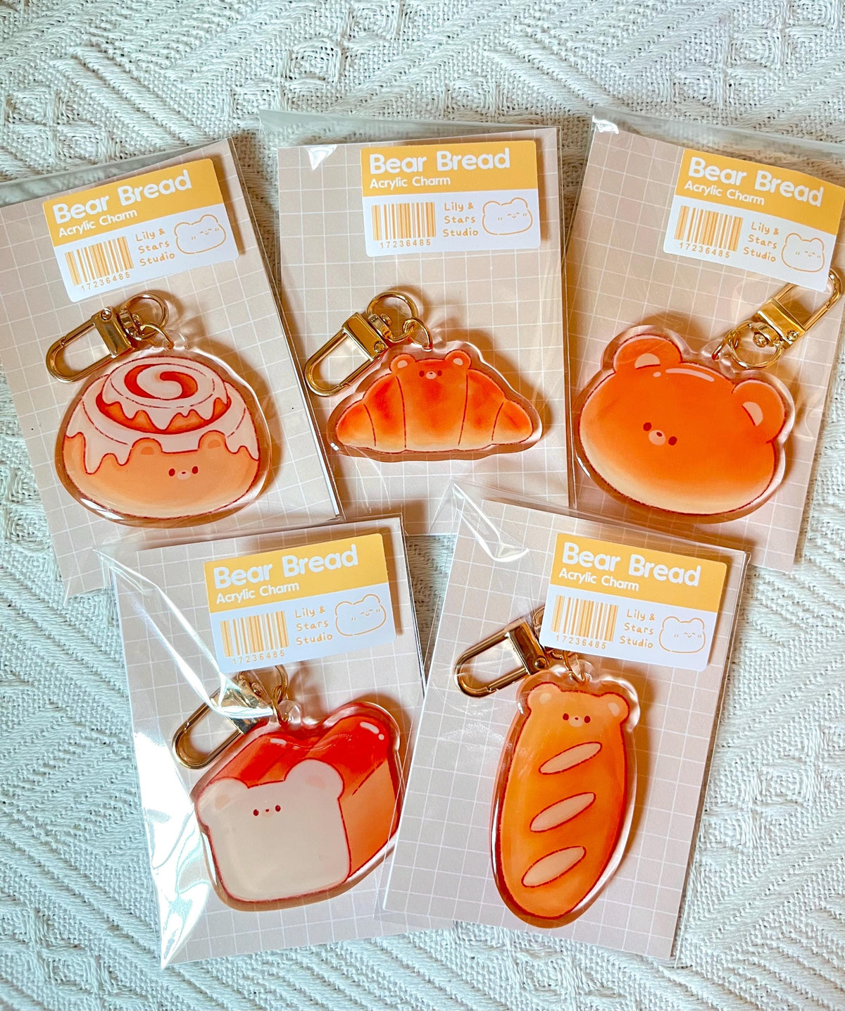 Bear Bread Acrylic Keychain