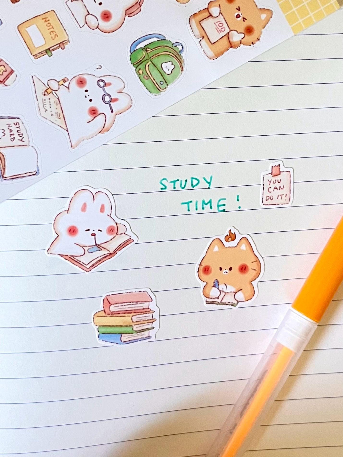 Study Friends Sticker Sheet