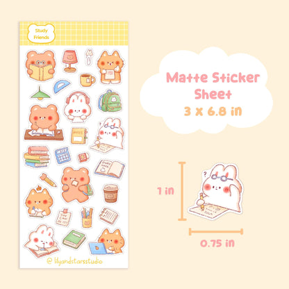 Study Friends Sticker Sheet