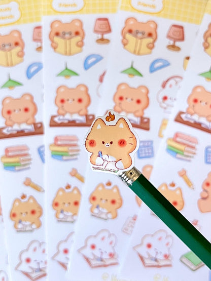Study Friends Sticker Sheet