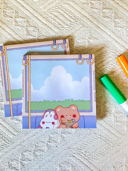 Train Ride Sticky Notes (3x3 in)