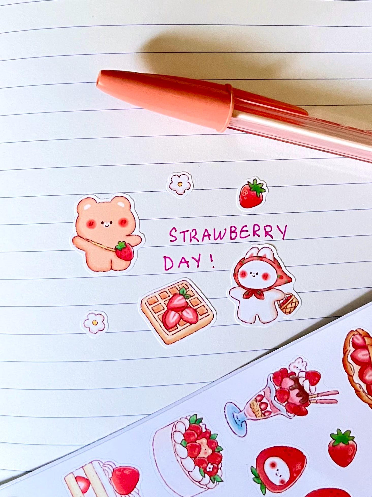 Strawberry Friends Sticker Sheet