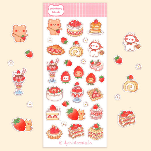 Strawberry Friends Sticker Sheet