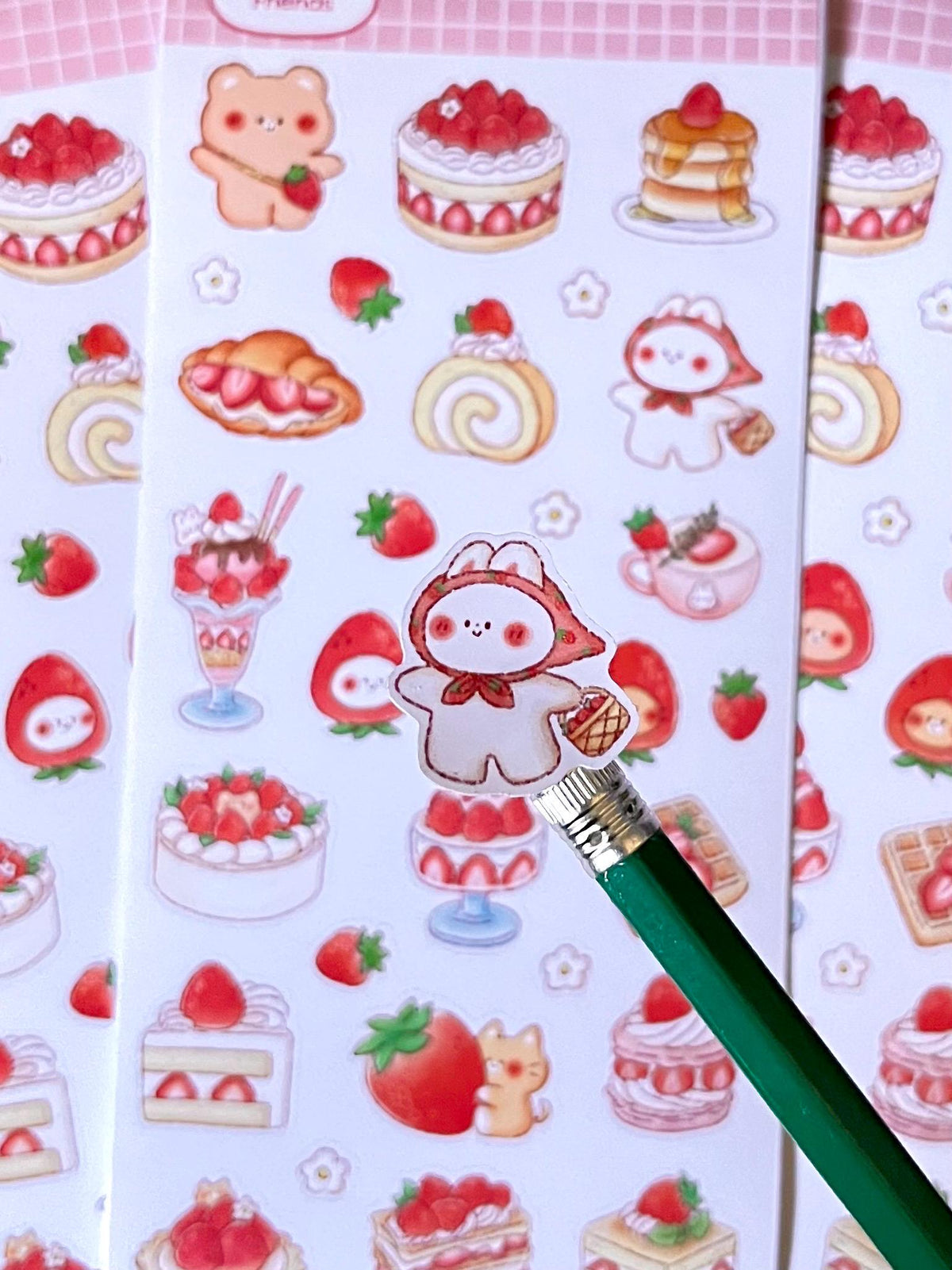 Strawberry Friends Sticker Sheet