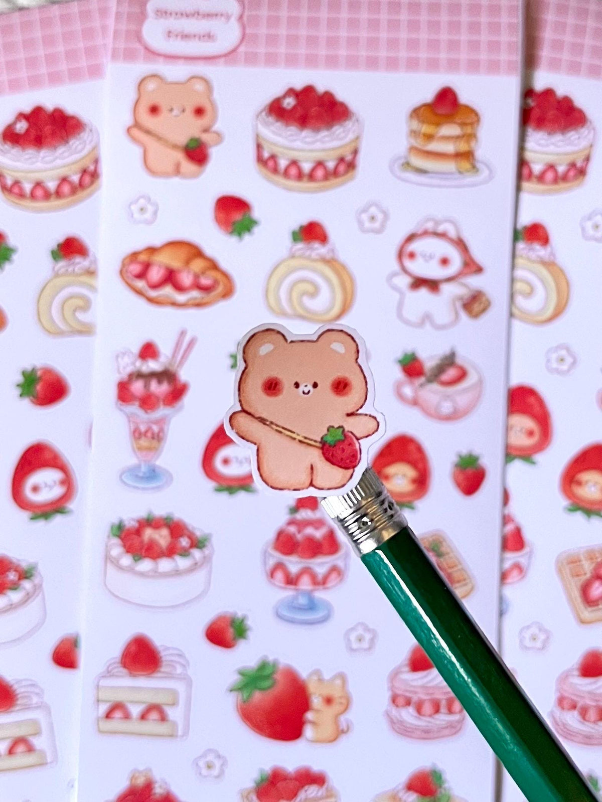 Strawberry Friends Sticker Sheet