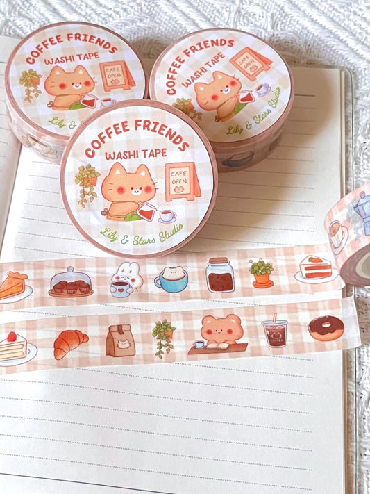 Coffee Friends Washi Tape (15mm x 10m)