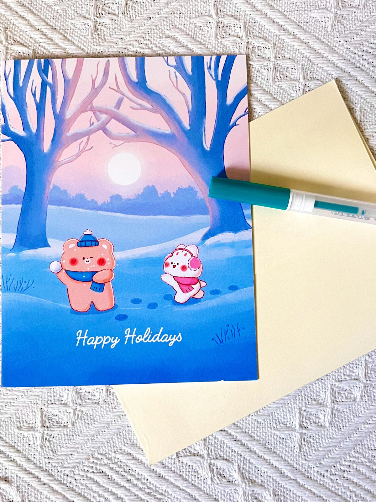 Winter Snowball Fight Holiday Card (4.25x5.5 in)