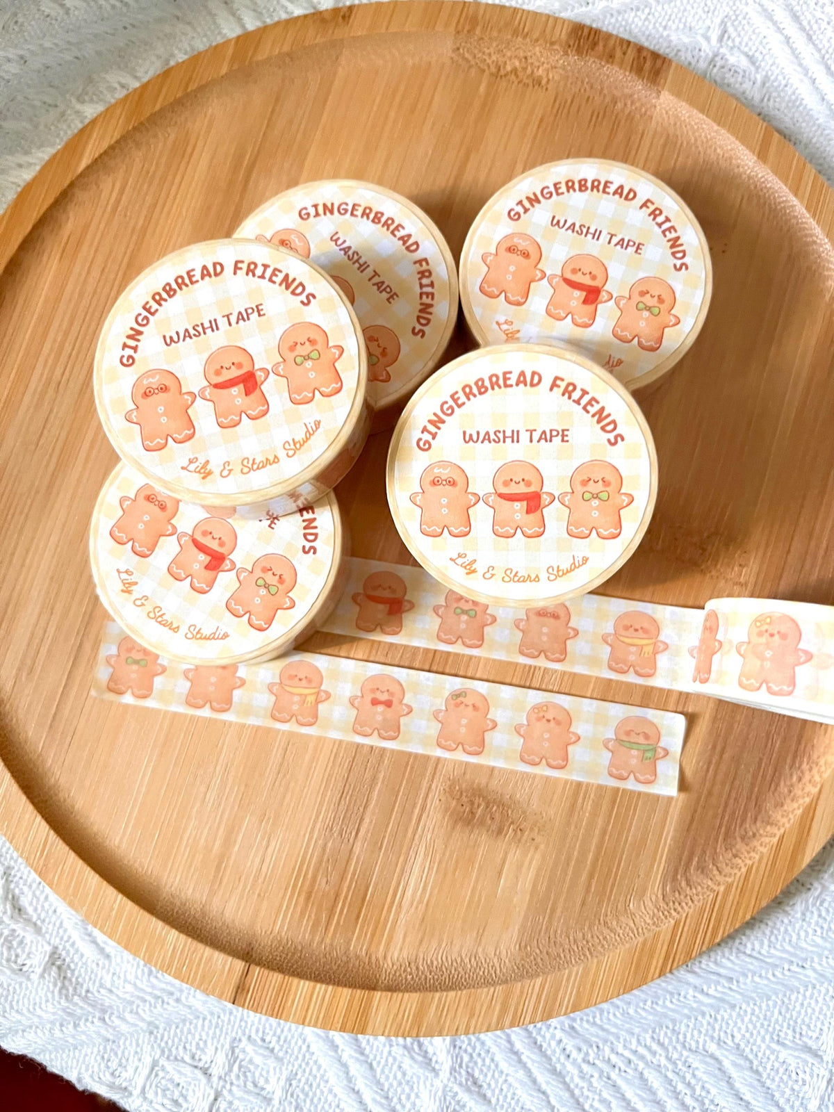 Gingerbread Cookies Christmas Washi Tape (15mm x 10m)
