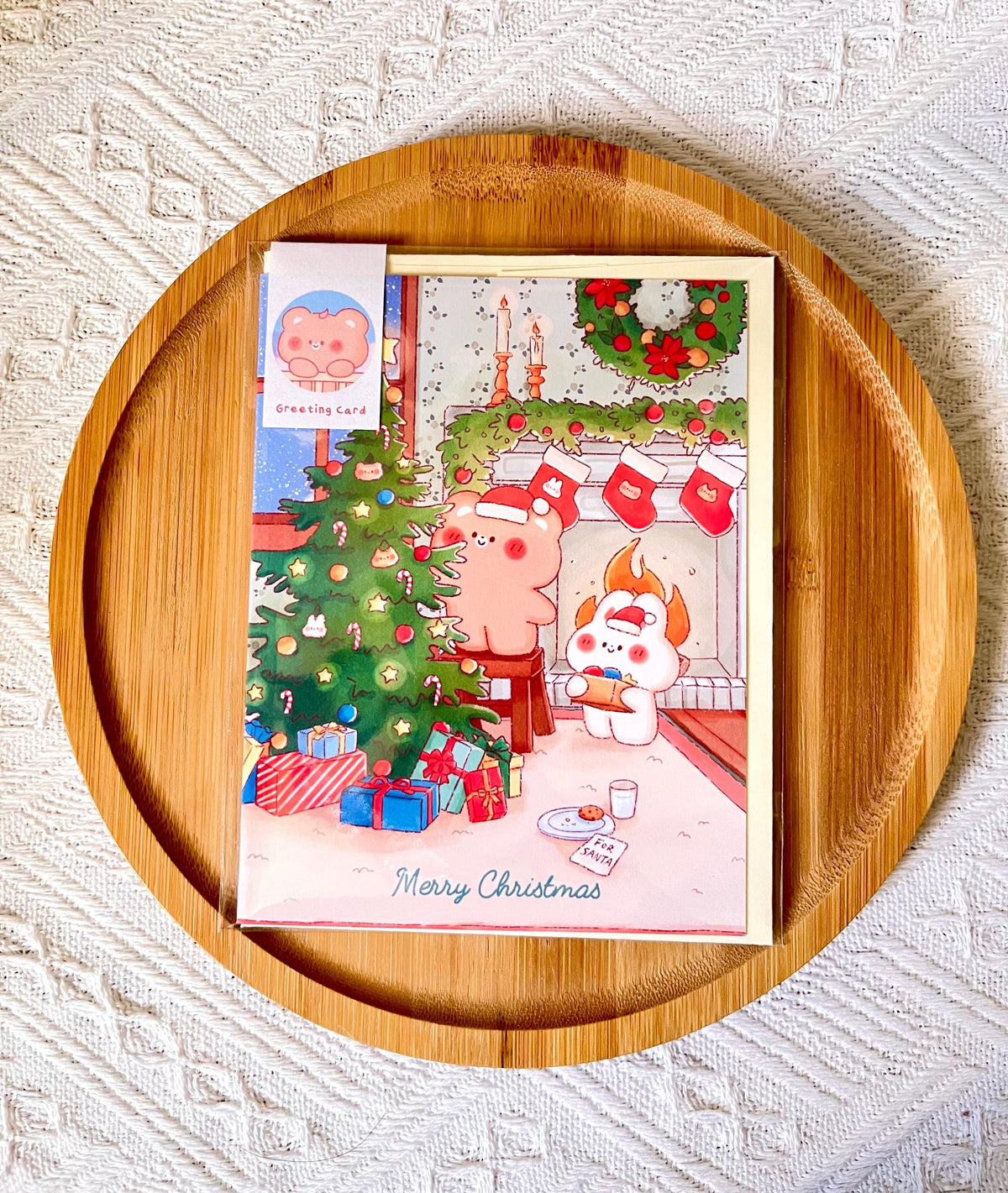 Tree Decorating Christmas Card (4.25x5.5 in)