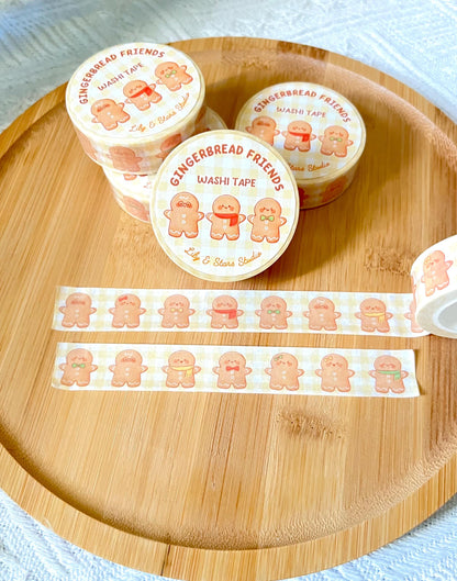 Gingerbread Cookies Christmas Washi Tape (15mm x 10m)