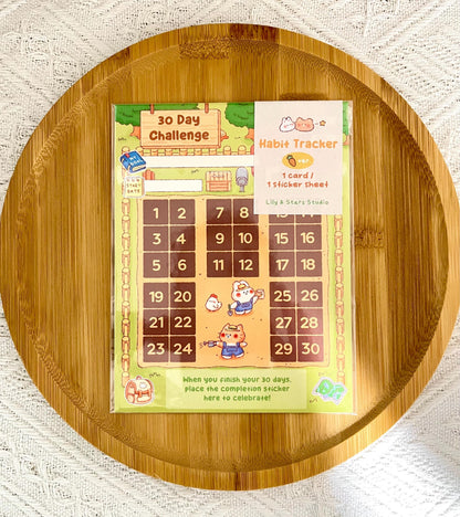 Farm RPG Habit Tracker • 30 Day Monthly Goal Challenge with Stickers (4x5.25 in)