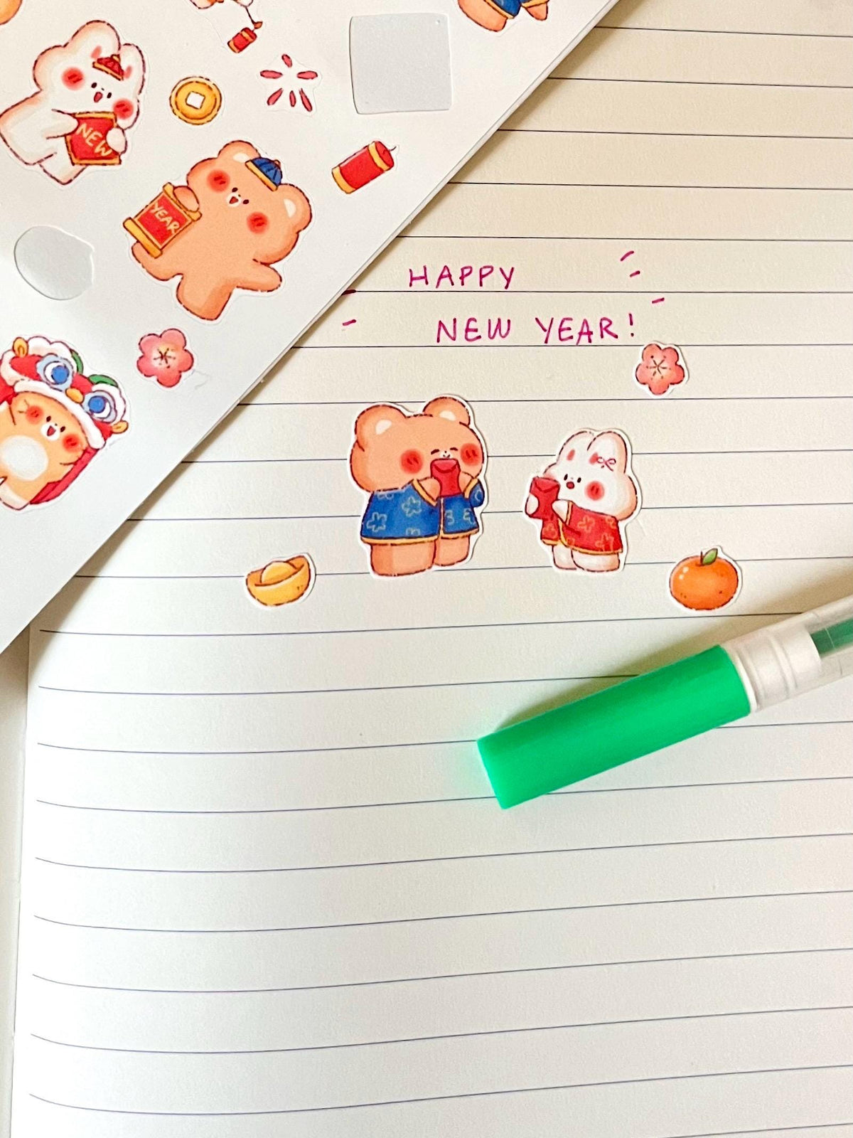 Lunar New Year Friends Sticker Sheet
