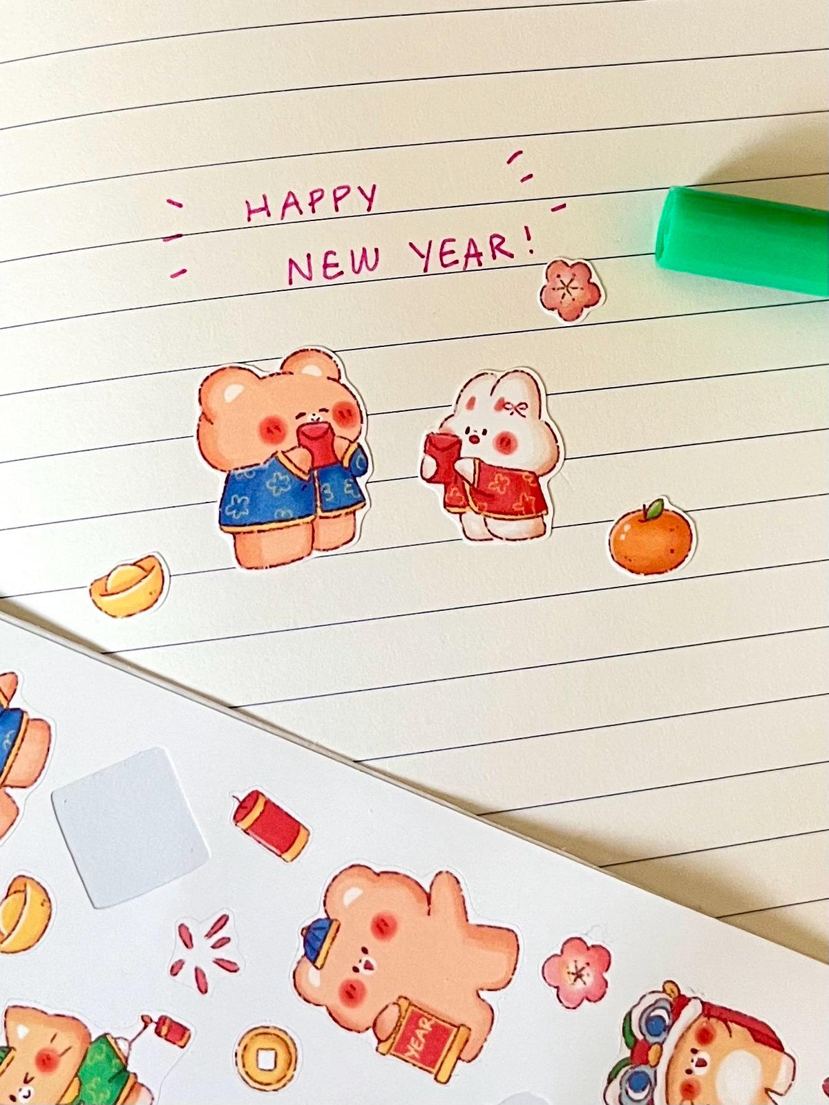 Lunar New Year Friends Sticker Sheet