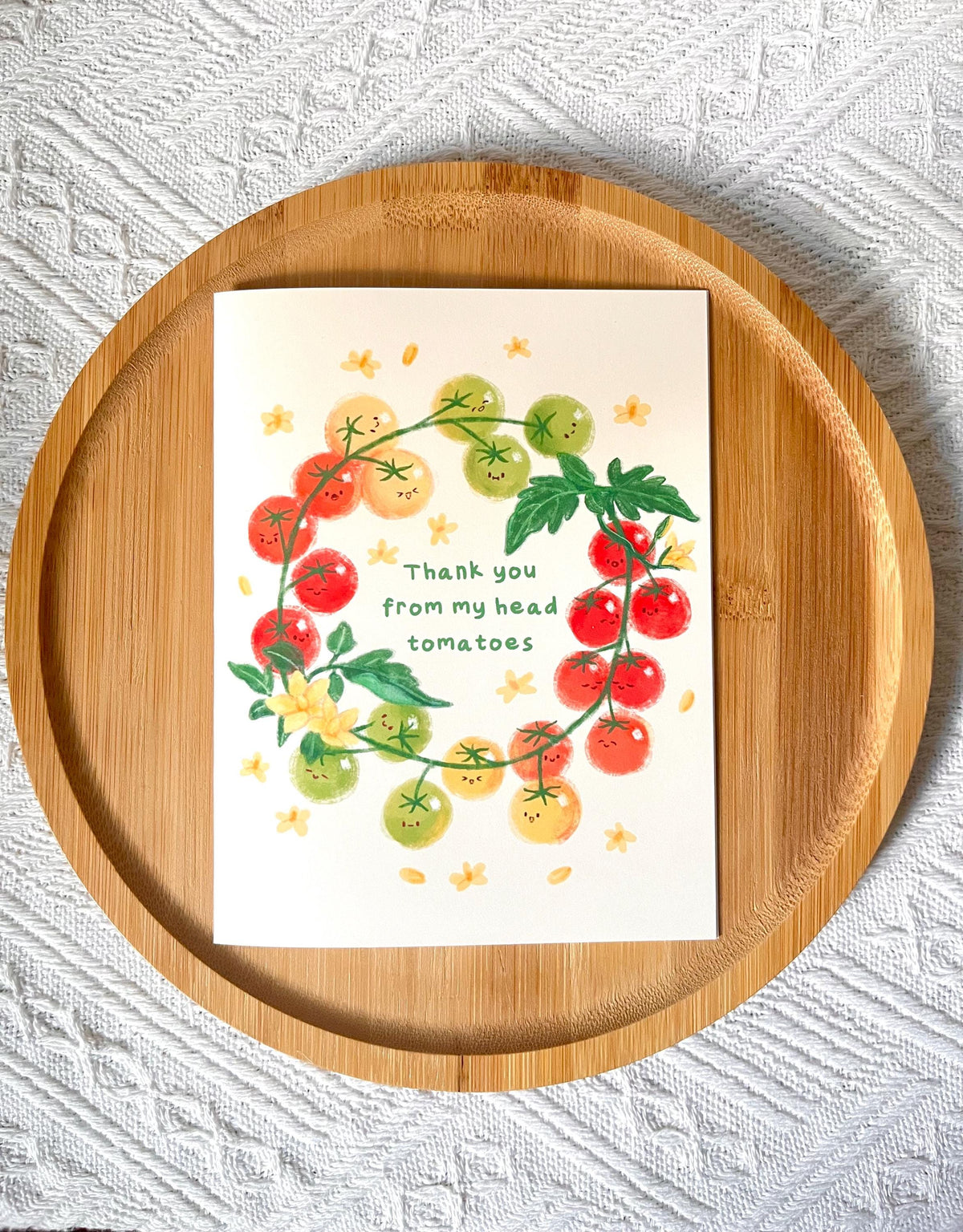 Tomato Thank You Card Set • 8 Cards or 20 Cards (4.25x5.5 in)