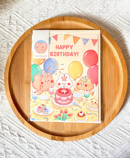 Happy Birthday Party Card (4.25x5.5 in)