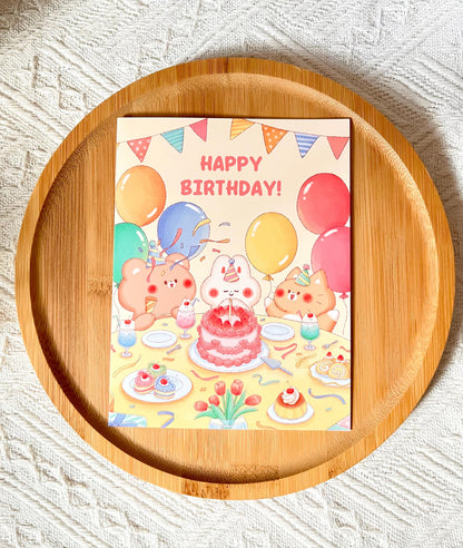 Happy Birthday Party Card (4.25x5.5 in)