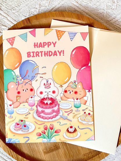 Happy Birthday Party Card (4.25x5.5 in)