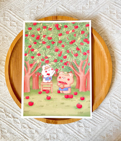 Apple Orchard Small Art Print (5x7 in)