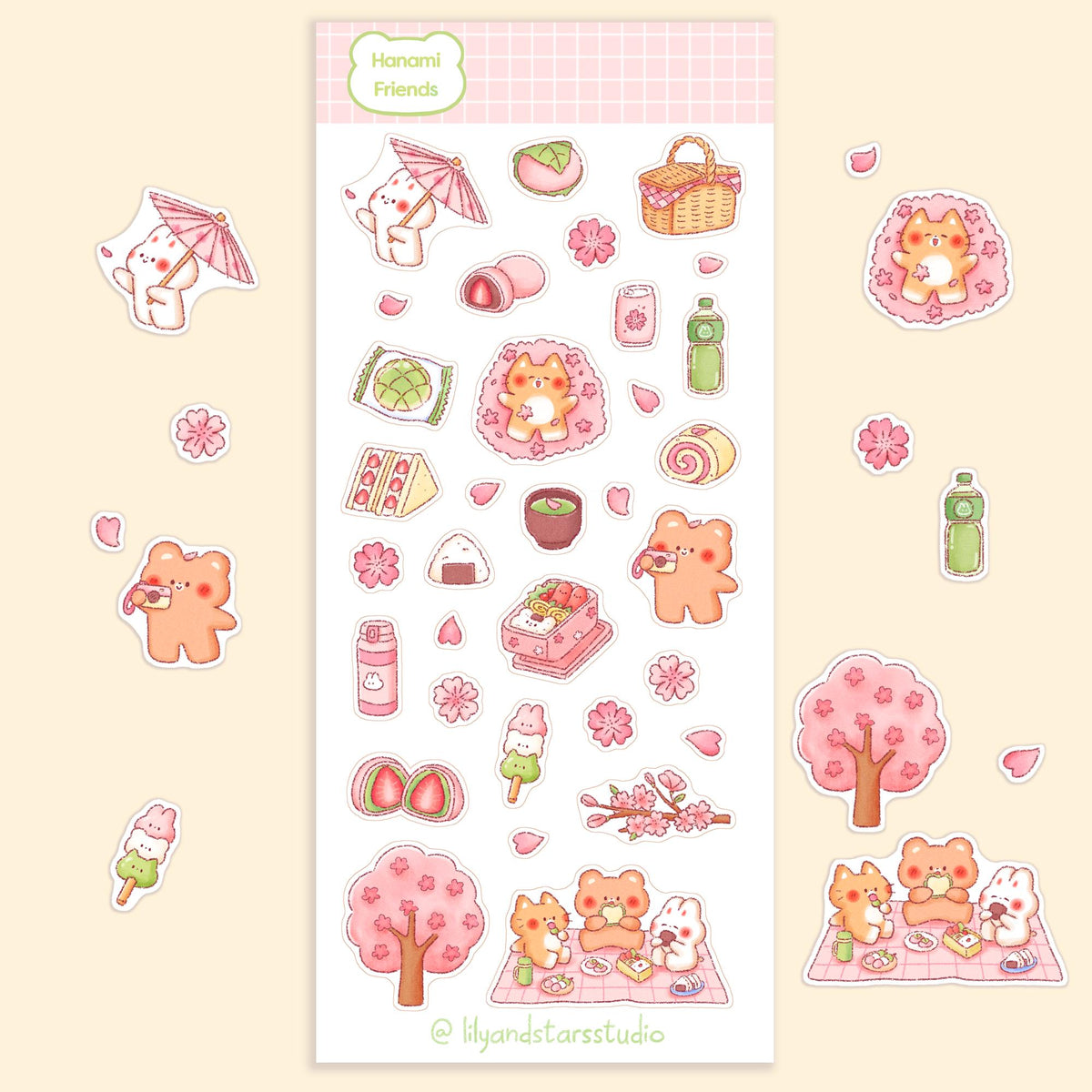 Hanami Friends Sticker Sheet