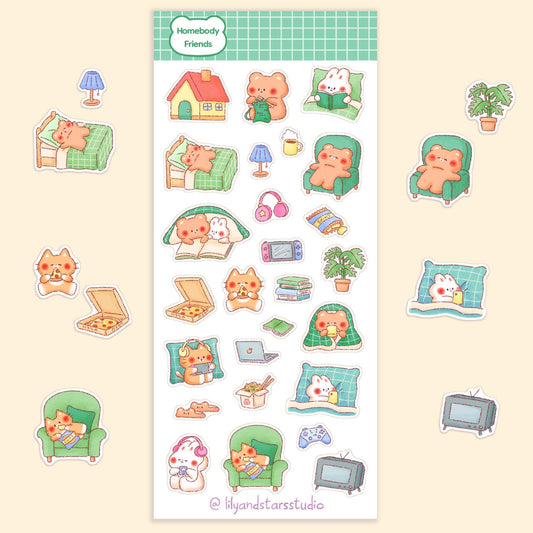 Homebody Friends Sticker Sheet