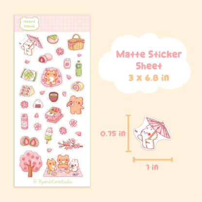 Hanami Friends Sticker Sheet