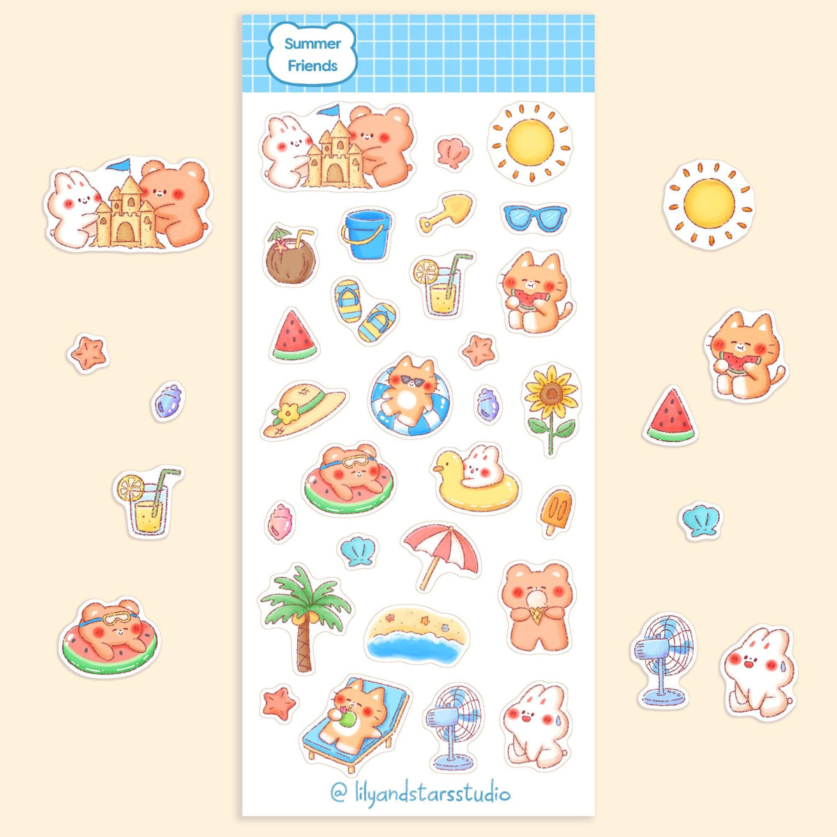 Summer Friends Sticker Sheet