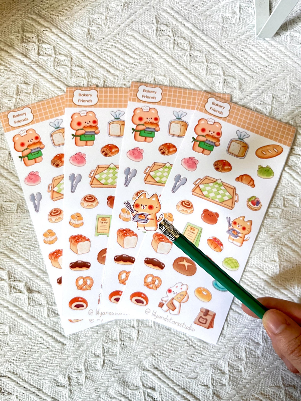 Bakery Friends Sticker Sheet: