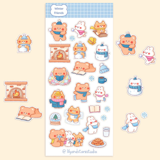 Winter Friends Matte Sticker Sheet