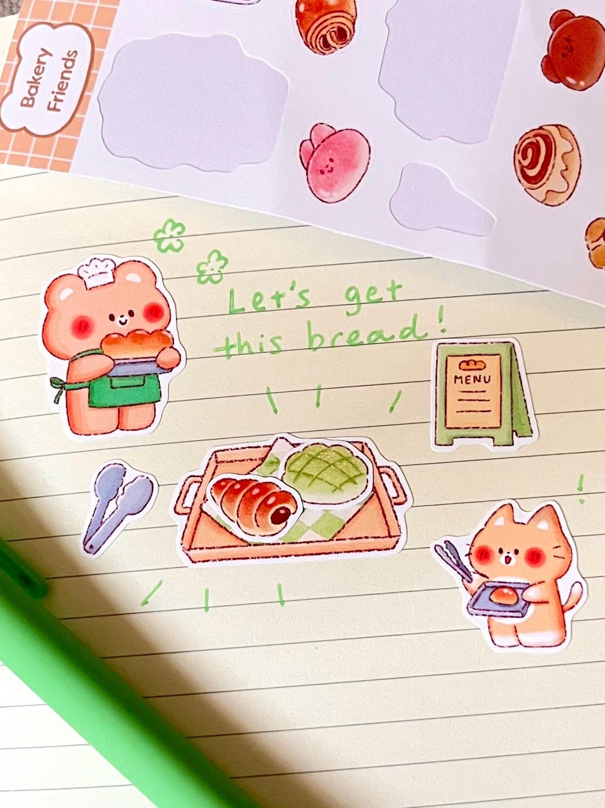 Bakery Friends Sticker Sheet: