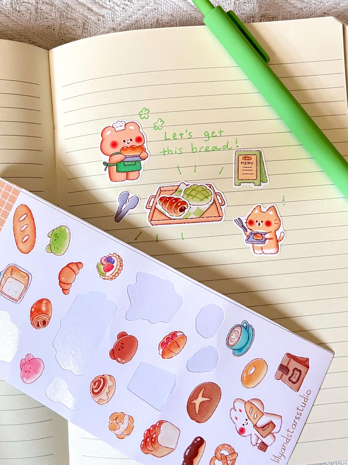 Bakery Friends Sticker Sheet: