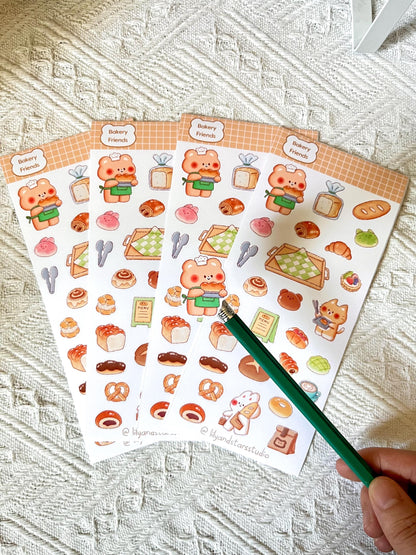 Bakery Friends Sticker Sheet:
