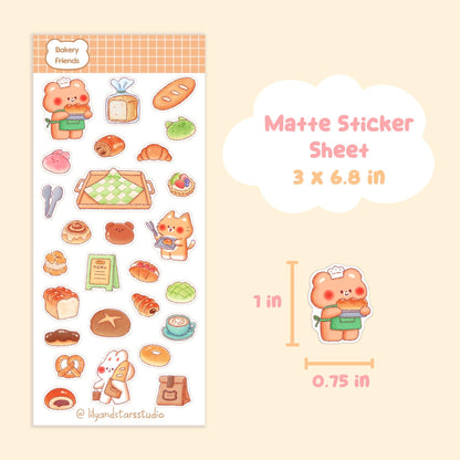 Bakery Friends Sticker Sheet: