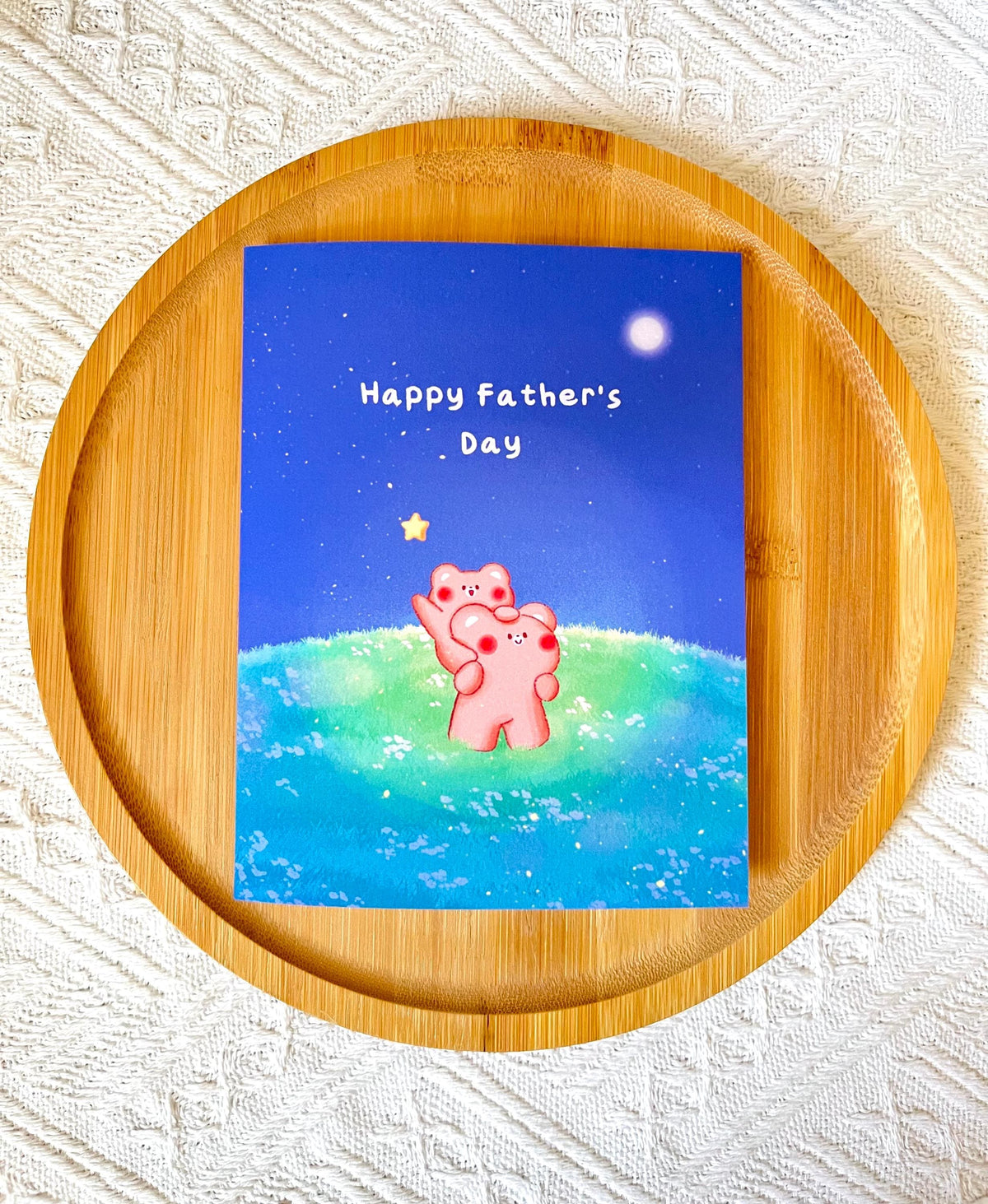 Happy Father's Day Card • Bear Greeting Card for Dad (4.25x5.5 in)