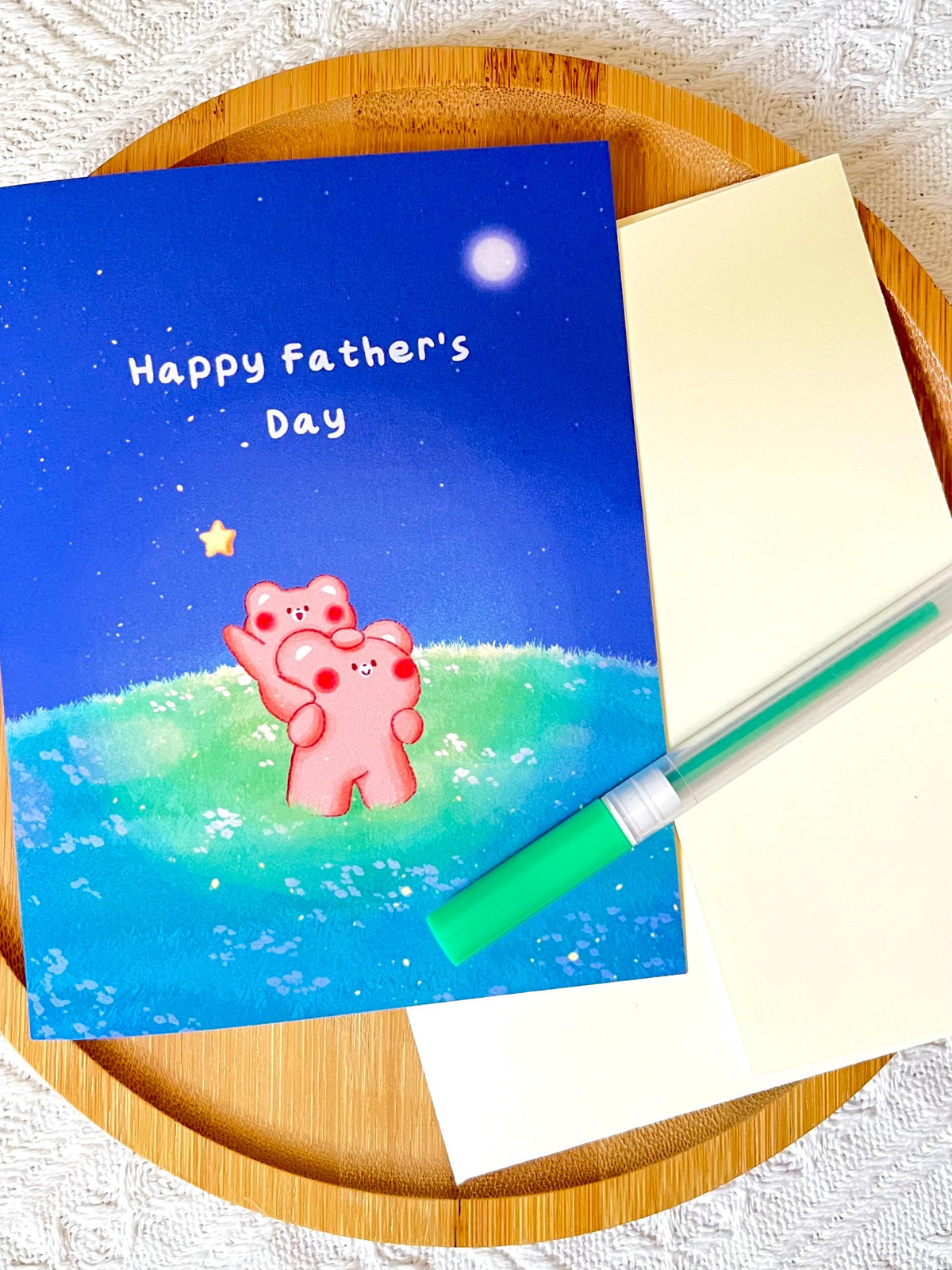 Happy Father's Day Card • Bear Greeting Card for Dad (4.25x5.5 in)