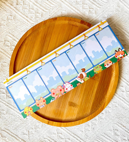Train Ride Weekly Planner Memo Pad (3x8.5 in)
