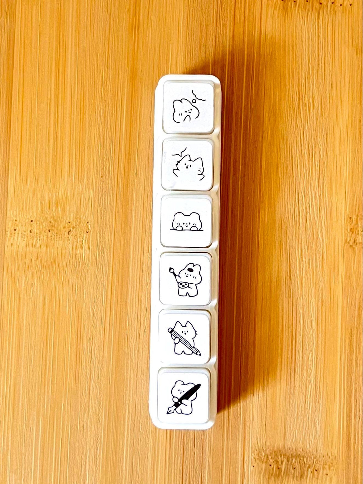 Journaling Mini Stamp Set • 6 in 1 Self Inking Stamps