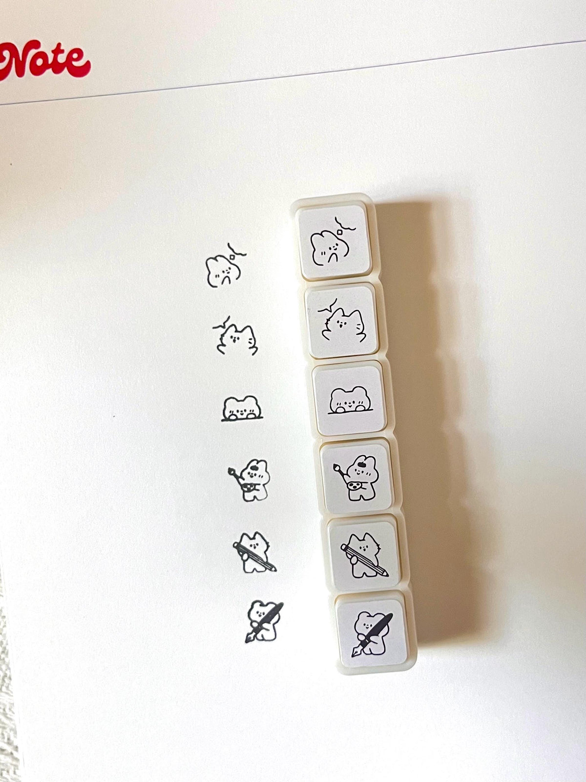 Journaling Mini Stamp Set • 6 in 1 Self Inking Stamps