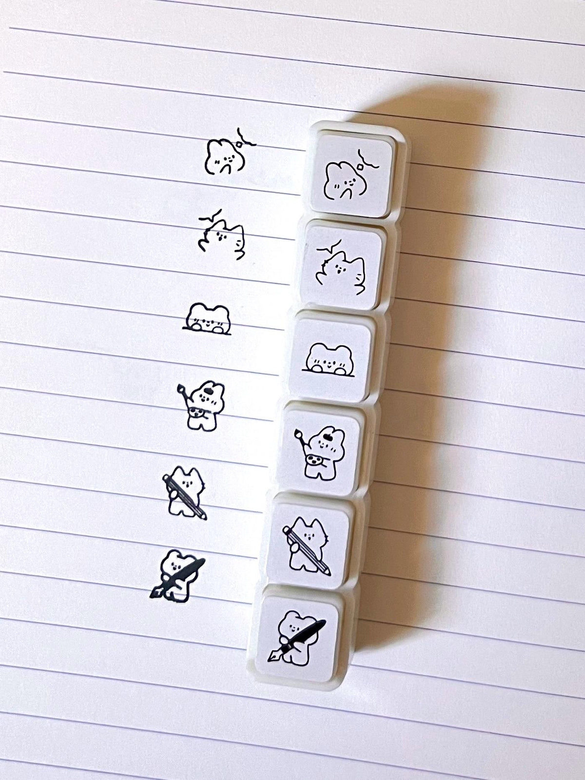 Journaling Mini Stamp Set • 6 in 1 Self Inking Stamps