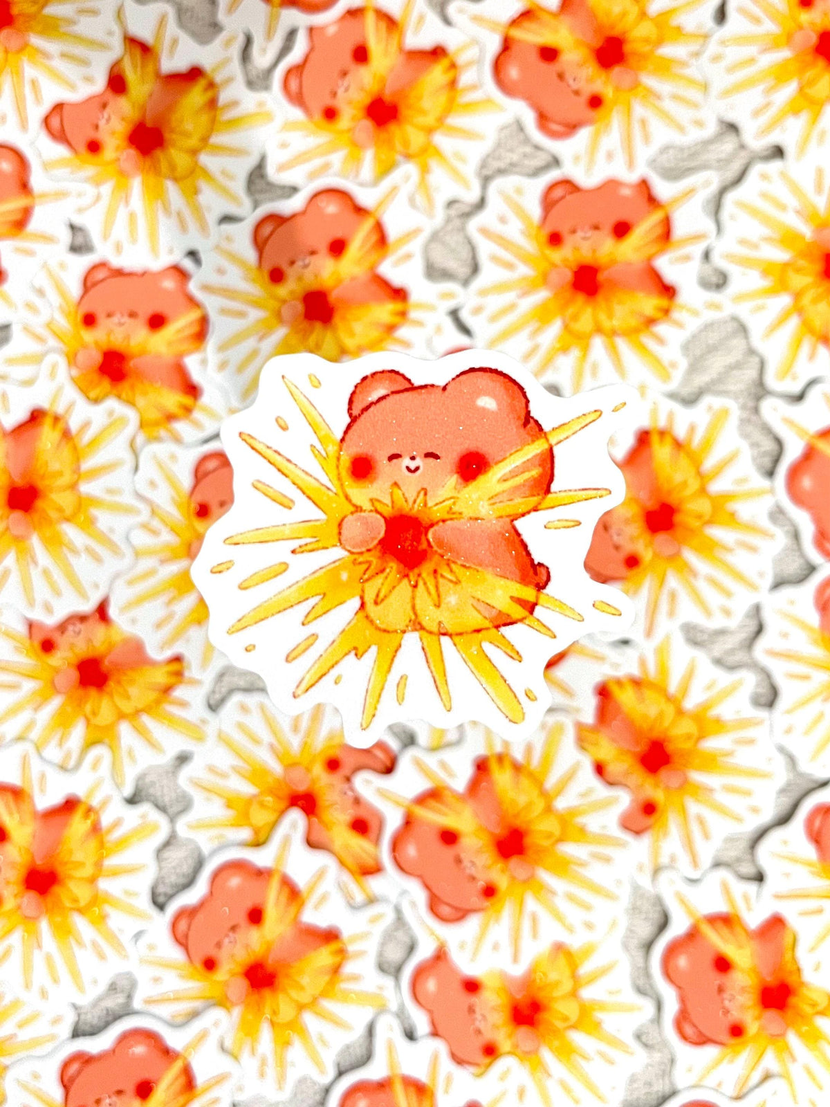 Celestial Buddies Sand Glitter Sticker • Waterproof Die Cut
