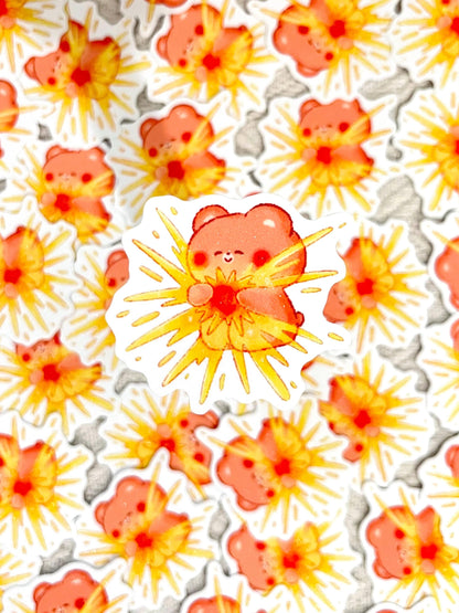 Celestial Buddies Sand Glitter Sticker • Waterproof Die Cut