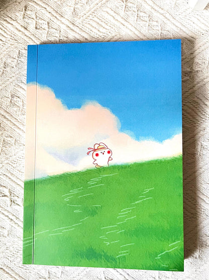 Bunny and Bear A5 Soft Cover Grid Notebook • Kawaii Stationery